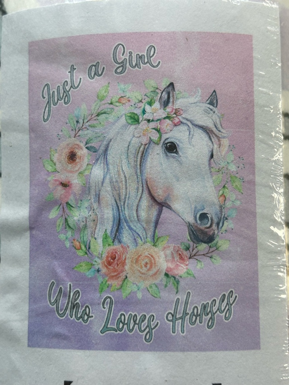 Amazon Pink, White & Green Horse Floral Throw Blanket